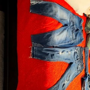 4 pairs of girls denim, various  sizes,and brands.  Justice,Jordache, Hollister.